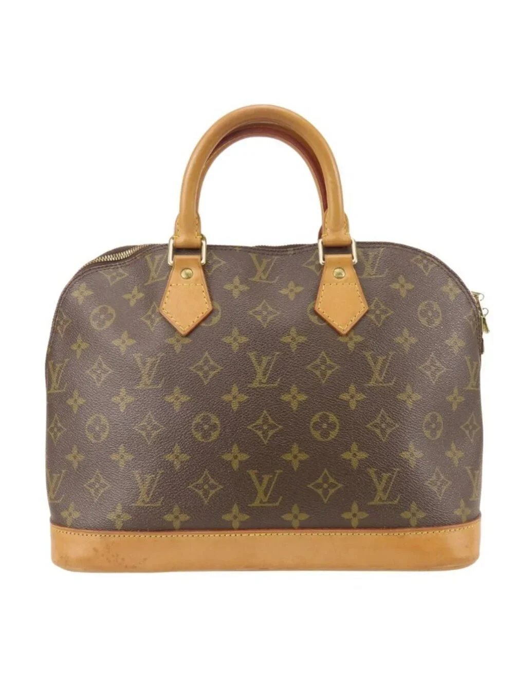 Louis Vuitton Handbag Alma Monogram Vachetta Leather Brown